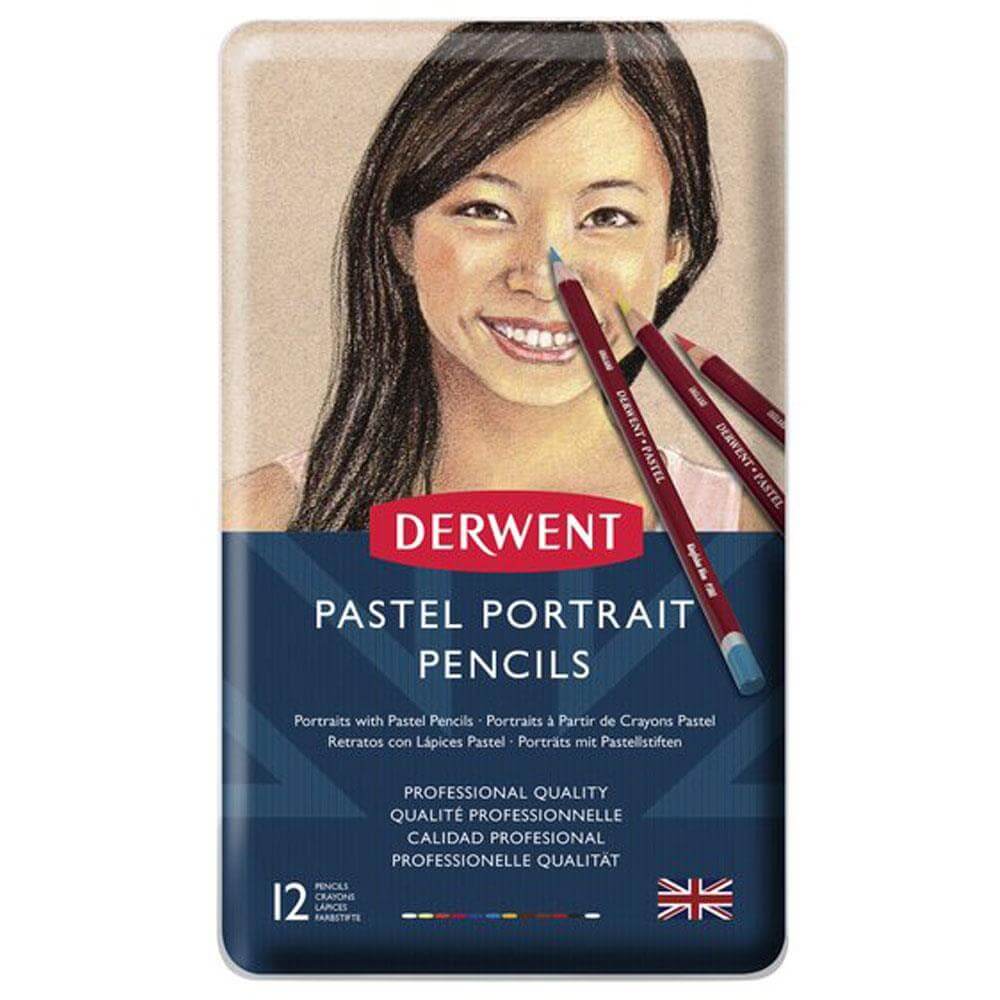 Derwent Portrait Pastel Pencil Tin of 12 Pencils